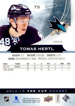 2014-15 Upper Deck The Cup #75 Tomas Hertl Back
