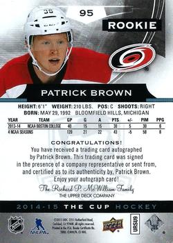 2014-15 Upper Deck The Cup #95 Patrick Brown Back