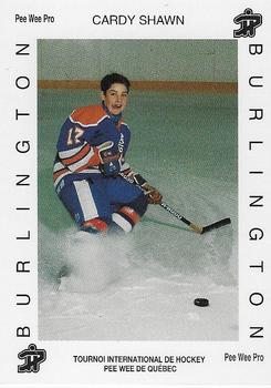 1992 Quebec International Pee-Wee Tournament #0009 Shawn Cardy Front