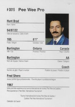 1992 Quebec International Pee-Wee Tournament #0015 Brad Hunt Back
