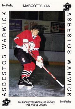 1992 Quebec International Pee-Wee Tournament #0063 Yan Marcotte Front