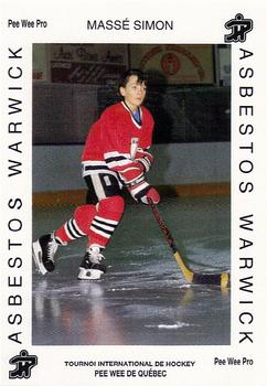 1992 Quebec International Pee-Wee Tournament #0065 Simon Masse Front