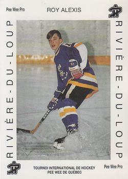 1992 Quebec International Pee-Wee Tournament #0110 Alexis Roy Front