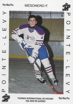 1992 Quebec International Pee-Wee Tournament #0132 Francois Mesonero Front