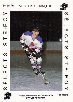 1992 Quebec International Pee-Wee Tournament #0144 Francois Mecteau Front