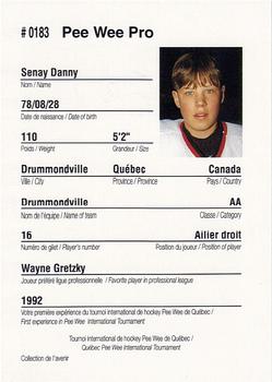 1992 Quebec International Pee-Wee Tournament #0183 Danny Senay Back