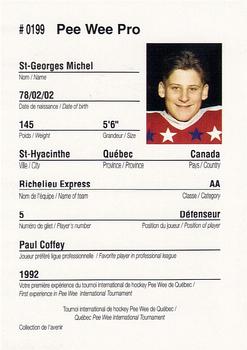 1992 Quebec International Pee-Wee Tournament #0199 Michel St-Georges Back
