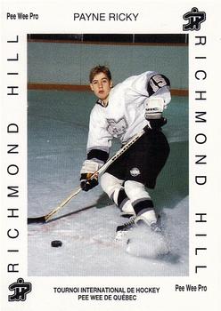 1992 Quebec International Pee-Wee Tournament #0345 Ricky Payne Front