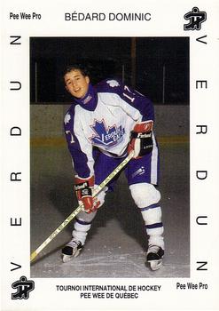 1992 Quebec International Pee-Wee Tournament #0510 Dominic Bedard Front