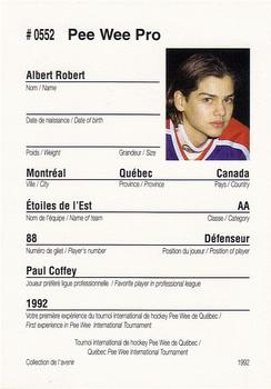 1992 Quebec International Pee-Wee Tournament #0552 Robert Albert Back