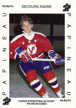 1992 Quebec International Pee-Wee Tournament #0665 Andre Secours Front