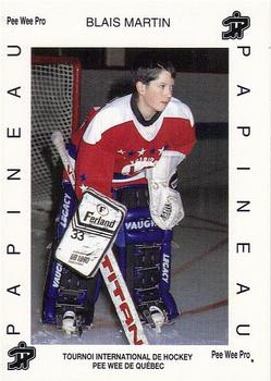 1992 Quebec International Pee-Wee Tournament #0668 Martin Blais Front