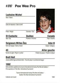 1992 Quebec International Pee-Wee Tournament #0787 Michel Lachaine Back