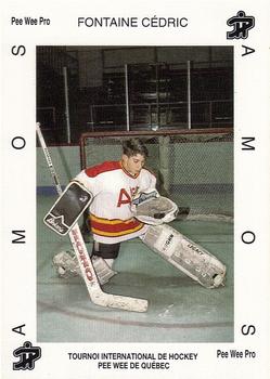 1992 Quebec International Pee-Wee Tournament #0814 Cedric Fontaine Front