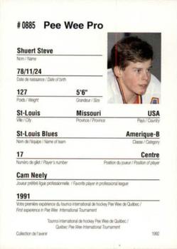 1992 Quebec International Pee-Wee Tournament #0885 Steve Shuert Back