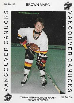 1992 Quebec International Pee-Wee Tournament #1886 Marc Brown Front