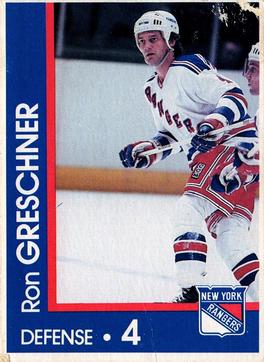 1989-90 Marine Midland New York Rangers #NNO Ron Greschner Front