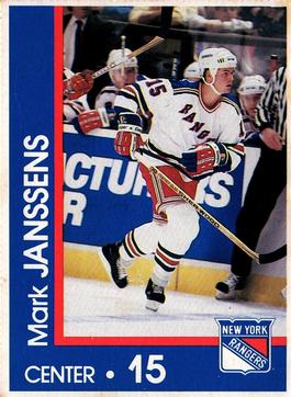 1989-90 Marine Midland New York Rangers #NNO Mark Janssens Front