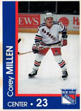 1989-90 Marine Midland New York Rangers #NNO Corey Millen Front