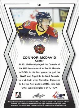 2015 In The Game CHL Draft #1 Connor McDavid Back