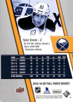 2015-16 Upper Deck Full Force #100 Tyler Ennis Back