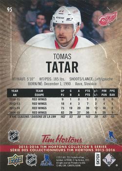 2015-16 Upper Deck Tim Hortons #95 Tomas Tatar Back