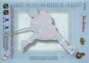 2015-16 Upper Deck Tim Hortons - Above The Ice #AI-EK Erik Karlsson Back