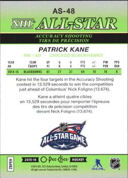 2015-16 O-Pee-Chee - All-Star Glossy #AS-48 Patrick Kane Back