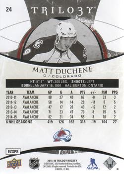 2015-16 Upper Deck Trilogy #24 Matt Duchene Back