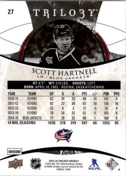2015-16 Upper Deck Trilogy #27 Scott Hartnell Back