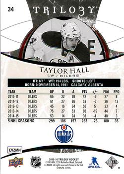 2015-16 Upper Deck Trilogy #34 Taylor Hall Back