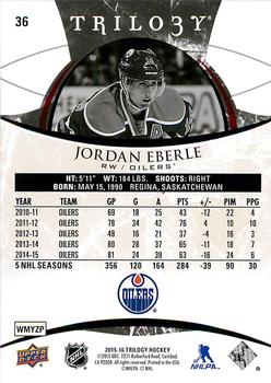 2015-16 Upper Deck Trilogy #36 Jordan Eberle Back