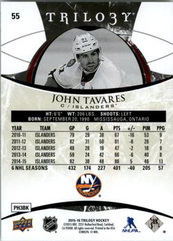 2015-16 Upper Deck Trilogy #55 John Tavares Back