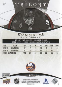 2015-16 Upper Deck Trilogy #57 Ryan Strome Back
