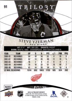 2015-16 Upper Deck Trilogy #91 Steve Yzerman Back