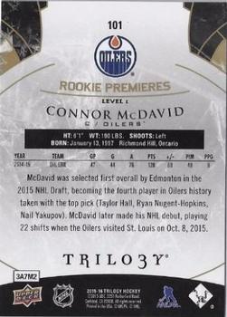2015-16 Upper Deck Trilogy #101 Connor McDavid Back