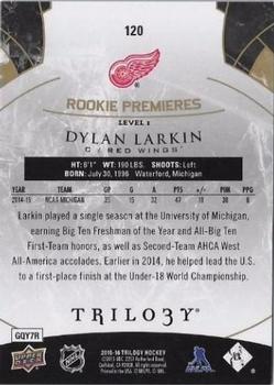 2015-16 Upper Deck Trilogy #120 Dylan Larkin Back