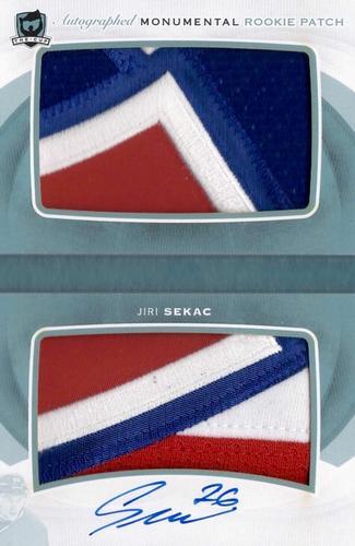 2014-15 Upper Deck The Cup - Autographed Monumental Rookie Patch Booklets #AMRP-JS Jiri Sekac Back