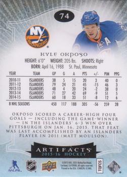 2015-16 Upper Deck Artifacts - Ruby #74 Kyle Okposo Back