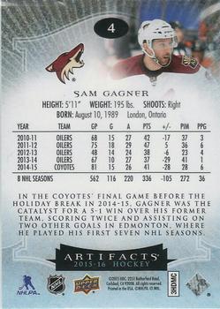 2015-16 Upper Deck Artifacts - Ruby #4 Sam Gagner Back