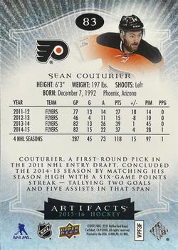 2015-16 Upper Deck Artifacts - Ruby #83 Sean Couturier Back