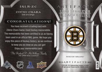 2015-16 Upper Deck Artifacts - Lord Stanley's Legacy Relics #LSLR-ZC Zdeno Chara Back