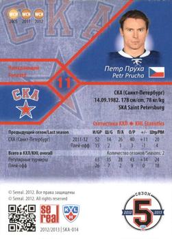 2012-13 Sereal KHL Basic Series #SKA-014 Petr Prucha Back
