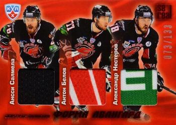 2012-13 Sereal KHL Basic Series - Final Series Triple Jerseys #FST-012 Anssi Salmela / Anton Belov / Alexander Nesterov Front