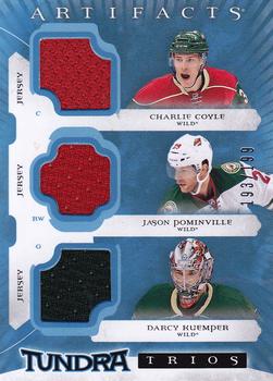 2015-16 Upper Deck Artifacts - Tundra Trios Blue #T3-WILD Charlie Coyle / Jason Pominville / Darcy Kuemper Front
