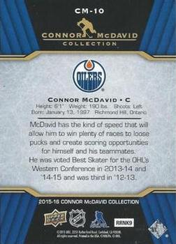 2015-16 Upper Deck Connor McDavid Collection #CM-10 Connor McDavid Back