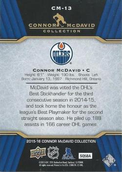 2015-16 Upper Deck Connor McDavid Collection #CM-13 Connor McDavid Back