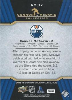 2015-16 Upper Deck Connor McDavid Collection #CM-17 Connor McDavid Back