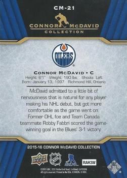 2015-16 Upper Deck Connor McDavid Collection #CM-21 Connor McDavid Back
