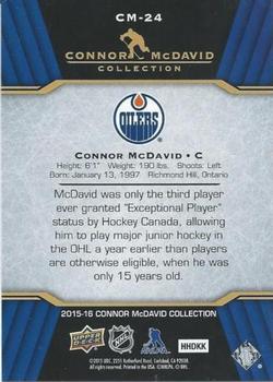 2015-16 Upper Deck Connor McDavid Collection #CM-24 Connor McDavid Back